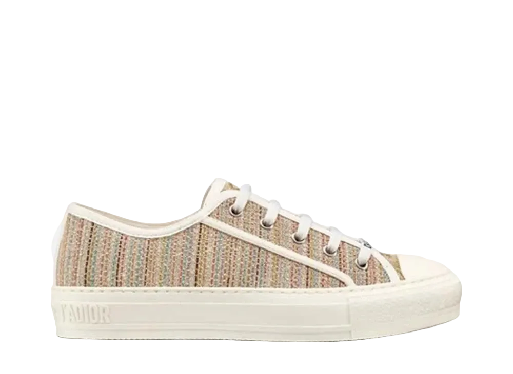 ディオール ウィメンズ ウォークン ディオール スニーカー ディオール ゴールド エンブロイダリー コットン