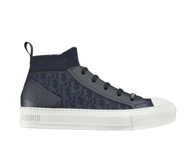 Dior Women's Walk'N'Dior Sneaker Dior Oblique Technical Mesh "Deep Blue"
