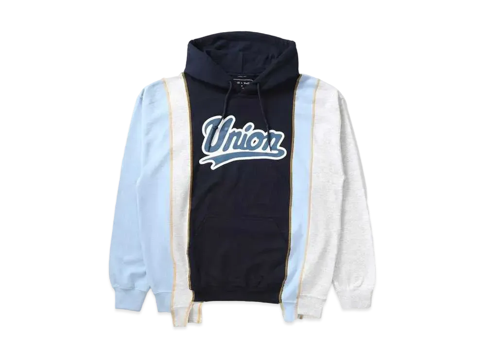 UNION X NEEDLES REBUILD/5 CUT HOODIE "Navy"