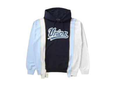 UNION X NEEDLES REBUILD/5 CUT HOODIE "Navy"