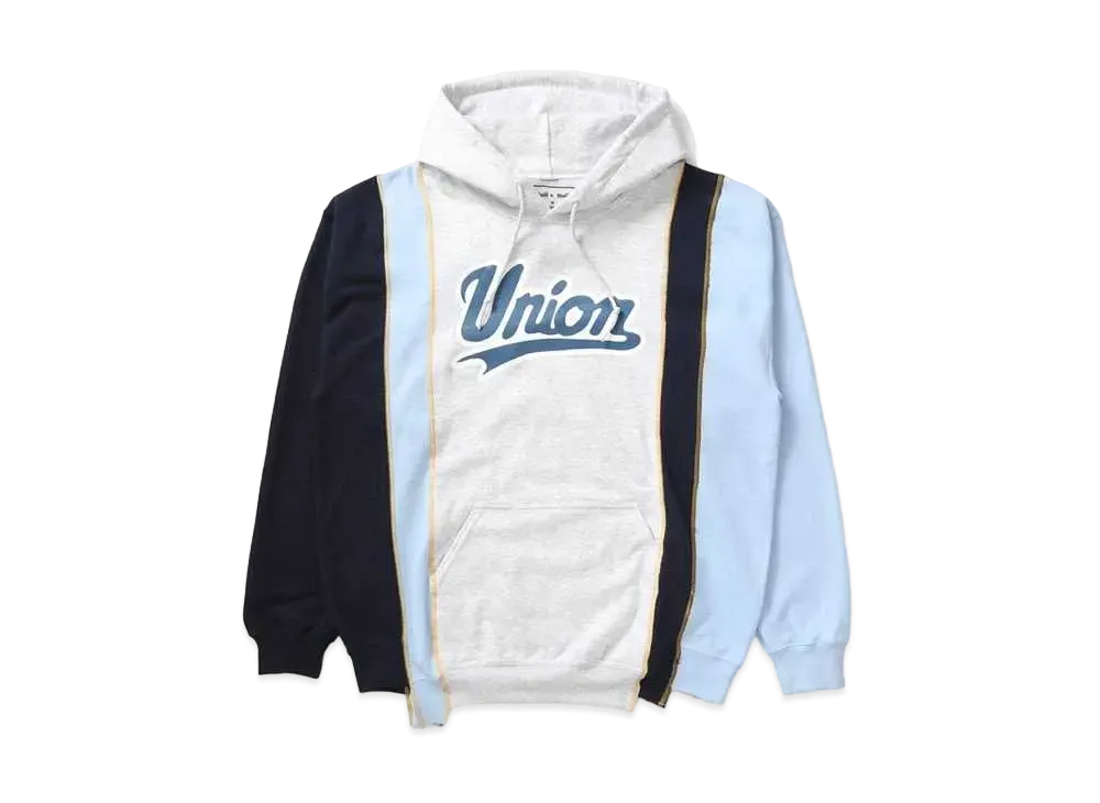 UNION X NEEDLES REBUILD/5 CUT HOODIE "Grey"