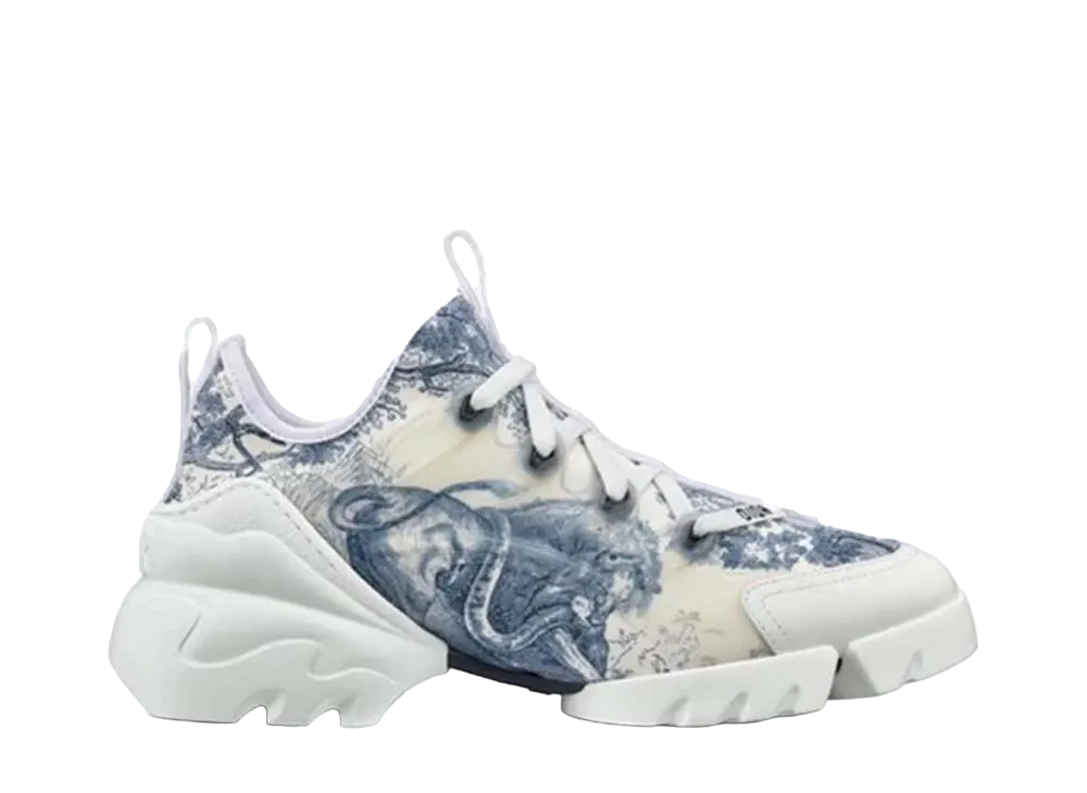 ディオール ウィメンズ コネクト スニーカー トワル ドゥ ジュイ テクニカル ファブリック "ディープ ブルー"