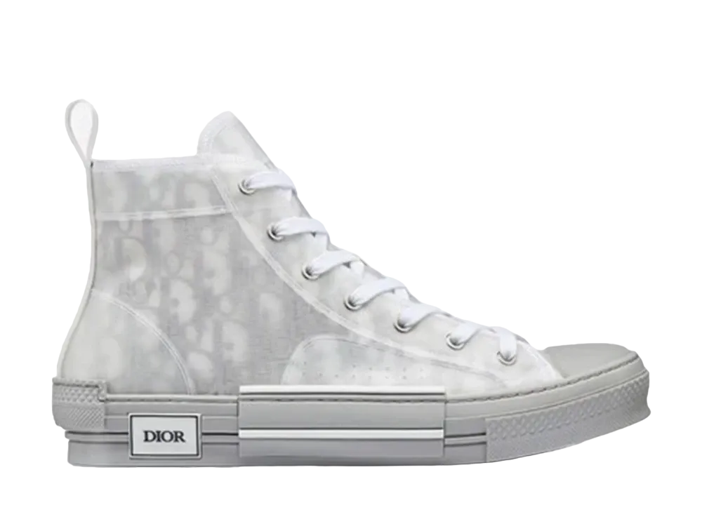 Dior B23 High Top Sneaker Dior Oblique Canvas "White Grey"