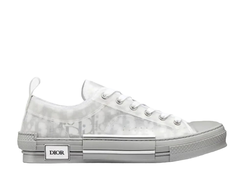 Dior B23 Low Top Sneaker Dior Oblique Canvas "White Grey"