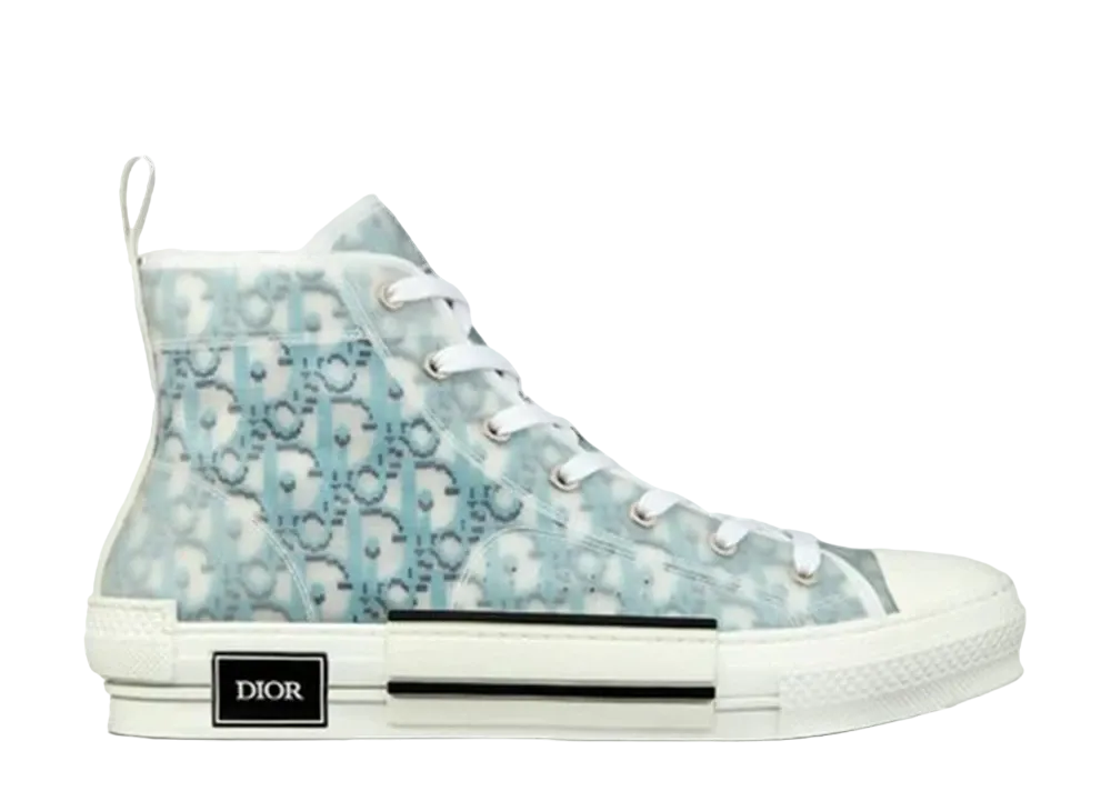 Dior B23 High Top Sneaker Dior Oblique Pixel Canvas "Blue"
