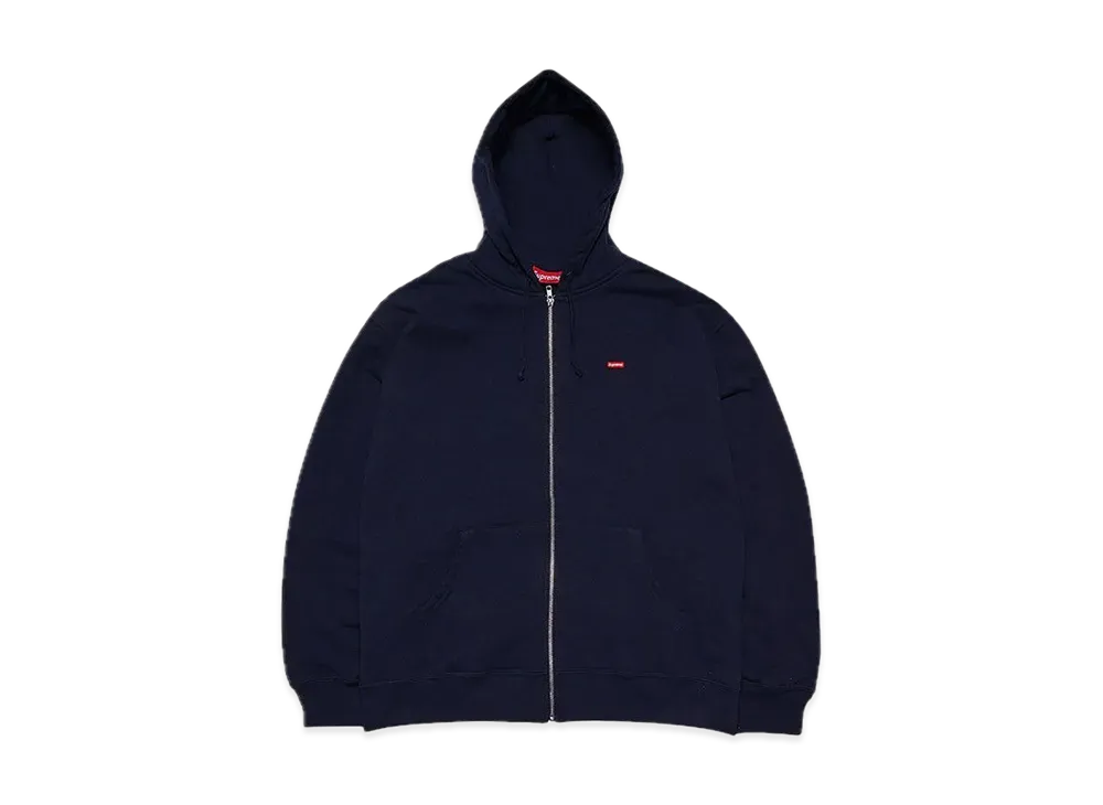 Supreme Small Box Zip Up Hooded Sweatshirt "Navy"