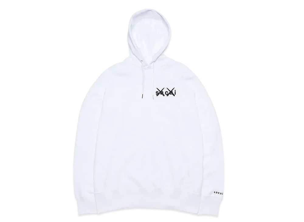 sacai KAWS Embroidery Hoodie "White"