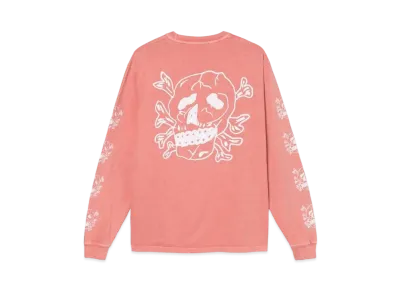 Stussy x OUR LEGACY SKULL PIG. DYED LS TEE "Coral"