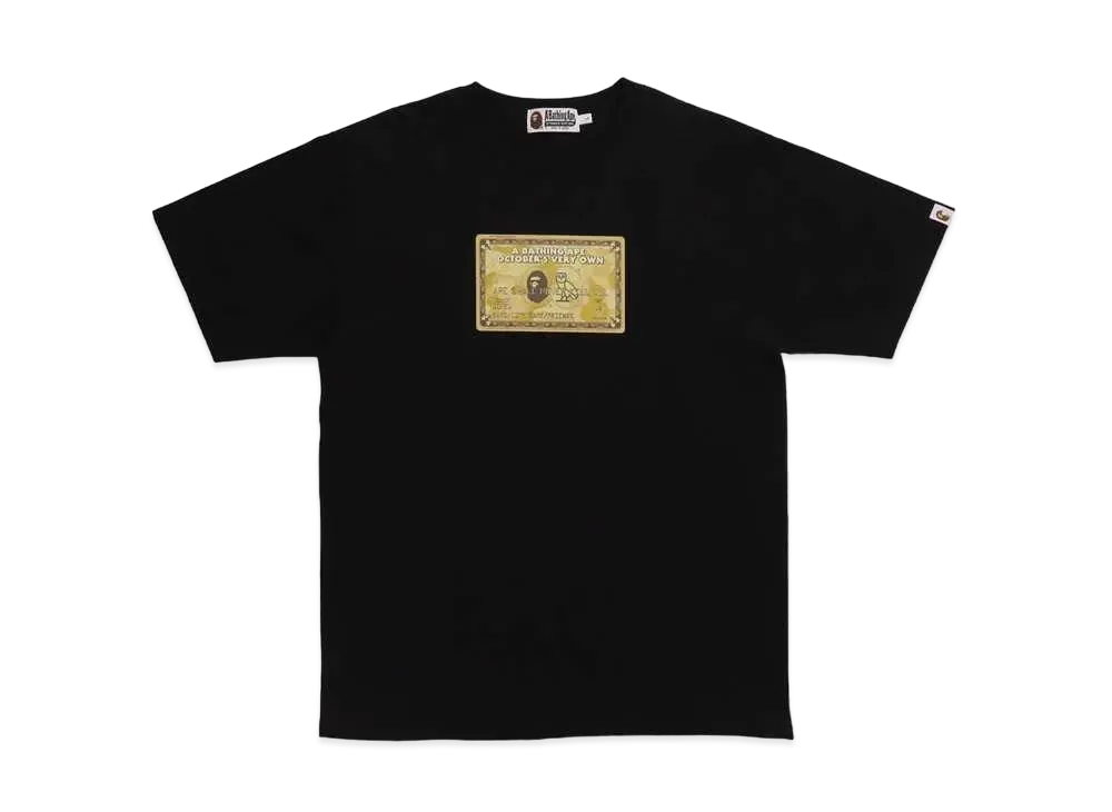 A BATHING APE X OVO CARD TEE "Black"