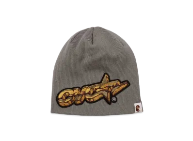 A BATHING APE X OVO KNIT CAP "Grey"