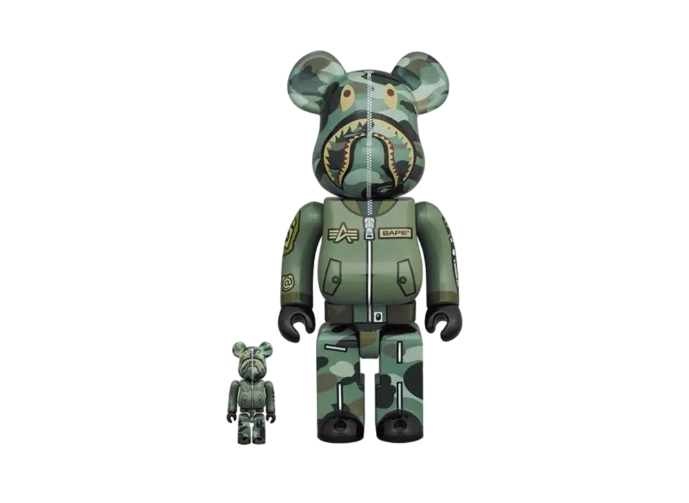 Bearbrick BAPE®︎ × ALPHA 100% & 400%