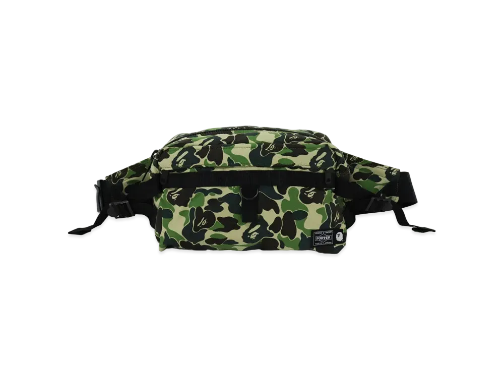A BATHING APE PORTER ABC CAMO WAIST BAG "Green"
