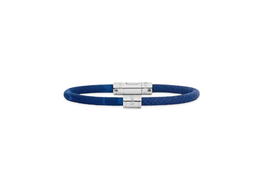 Louis Vuitton Split Leather Bracelet Taigarama "Cobalt"
