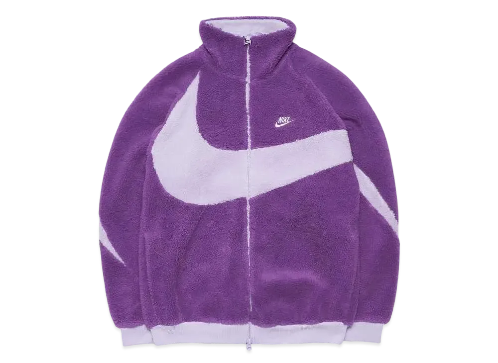 Nike Big Swoosh Reversible Boa Jacket "Purple Nebula/Violet Frost"
