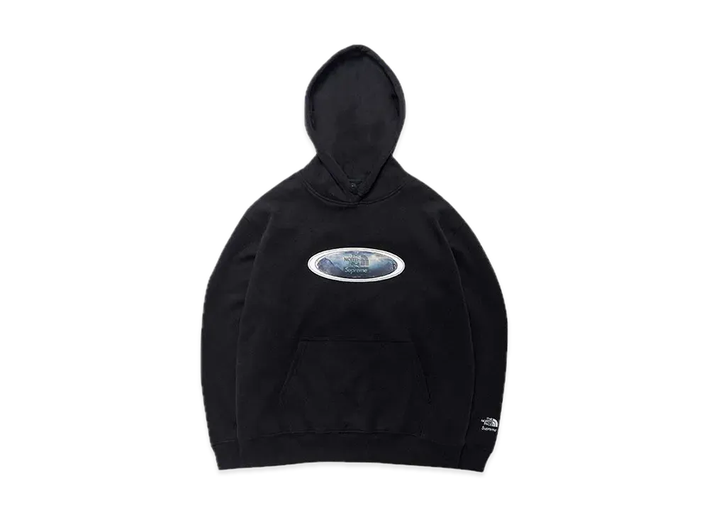 Supreme x The North Face Lenticular Mountains Hooded Sweatshirt "Black"