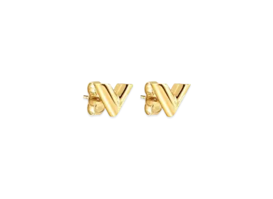 Louis Vuitton Essential V Stud Earrings "Gold"