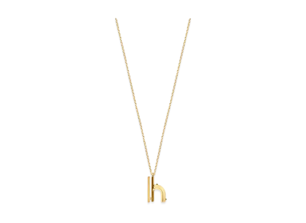 Louis Vuitton LV & Me Necklace Letter H "Gold"