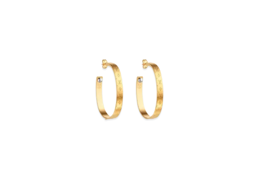 Louis Vuitton Nanogram Hoop Earrings