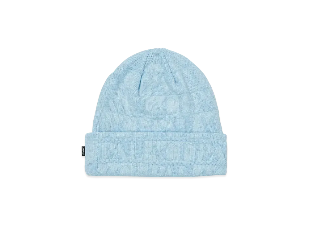 PALACE EMBOSS REPEAT BEANIE "Blue"