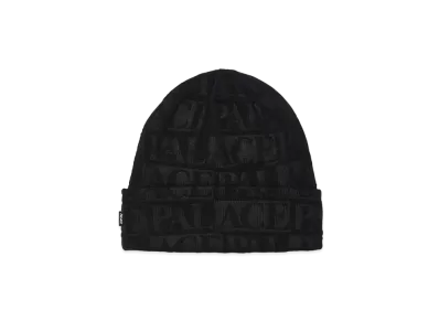 PALACE EMBOSS REPEAT BEANIE "Black"
