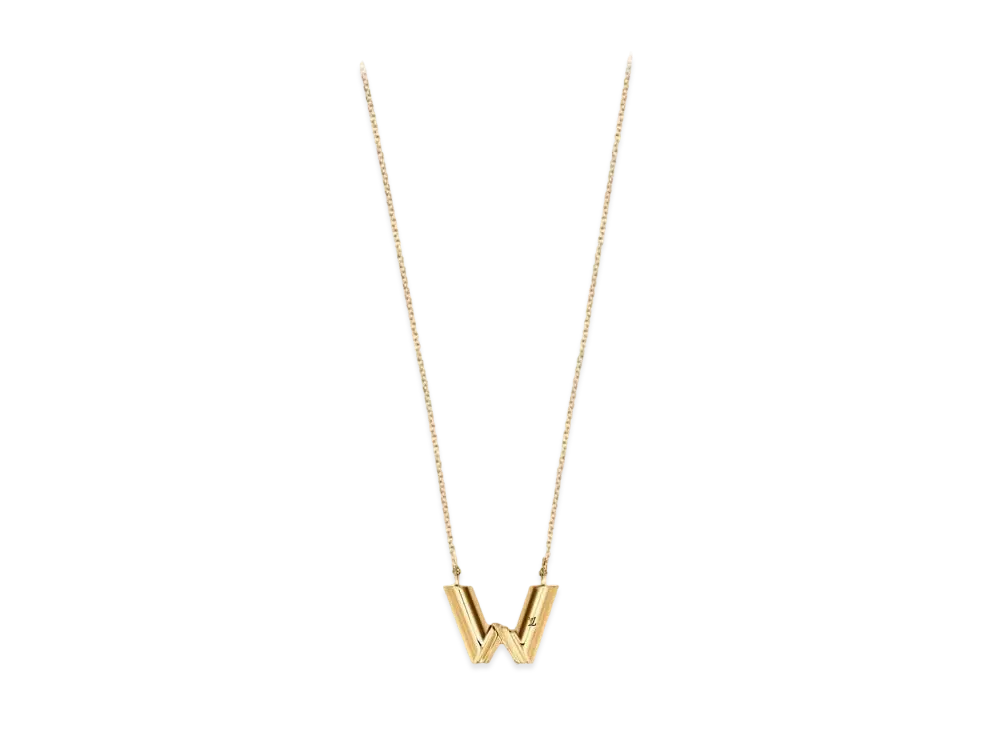 Louis Vuitton LV & Me Necklace Letter W "Gold"