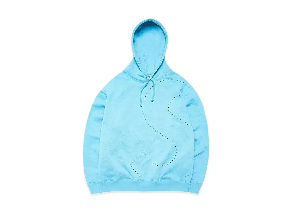 Supreme Laser Cut S Logo Hooded Sweatshirt "Blue"