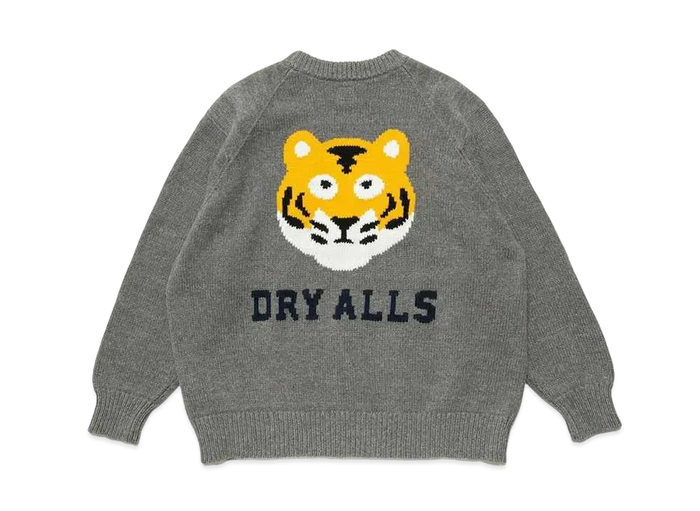 HUMAN MADE RAGLAN SLEEVE KNIT "Grey"