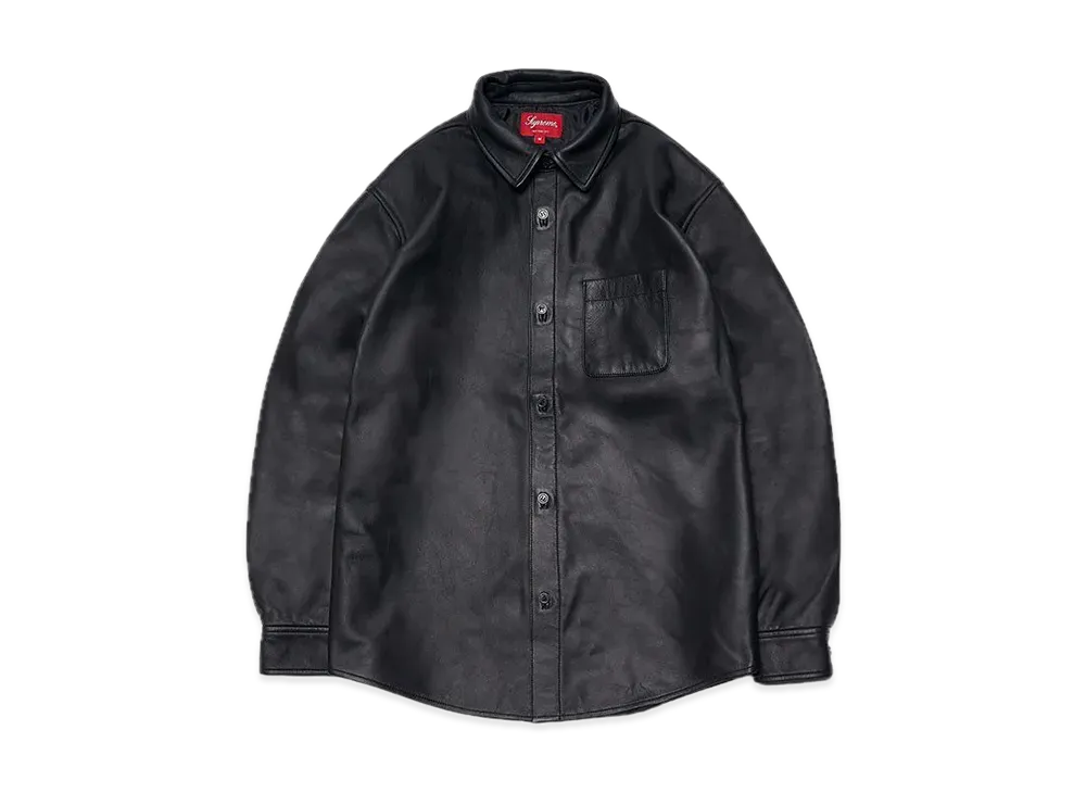Supreme Leather Shirt "Black"