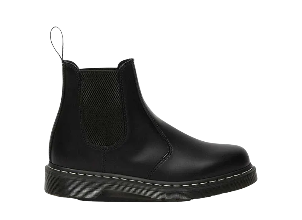 Dr.Martens 2976 White Stitch Chelsea Boots "Black"