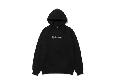 NEW ERA Yohji Yamamoto FW21 BOX LOGO BACK HAIR PULLOVER HOODIE "Black"