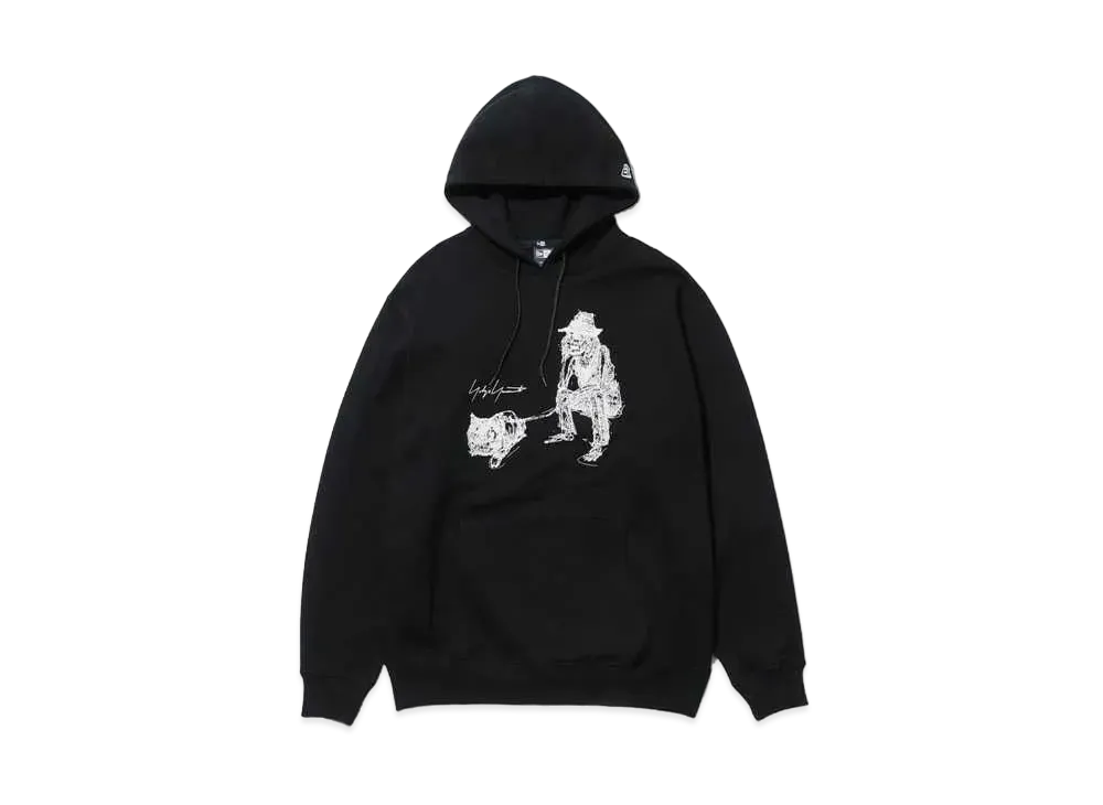 NEW ERA Yohji Yamamoto FW21 DOG BACK HAIR PULLOVER HOODIE "Black"