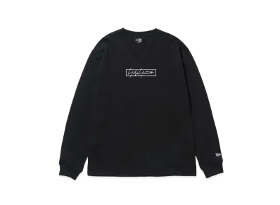 NEW ERA Yohji Yamamoto FW21 BOX LOGO LONG SLEEVE COTTON T-SHIRT "Black"