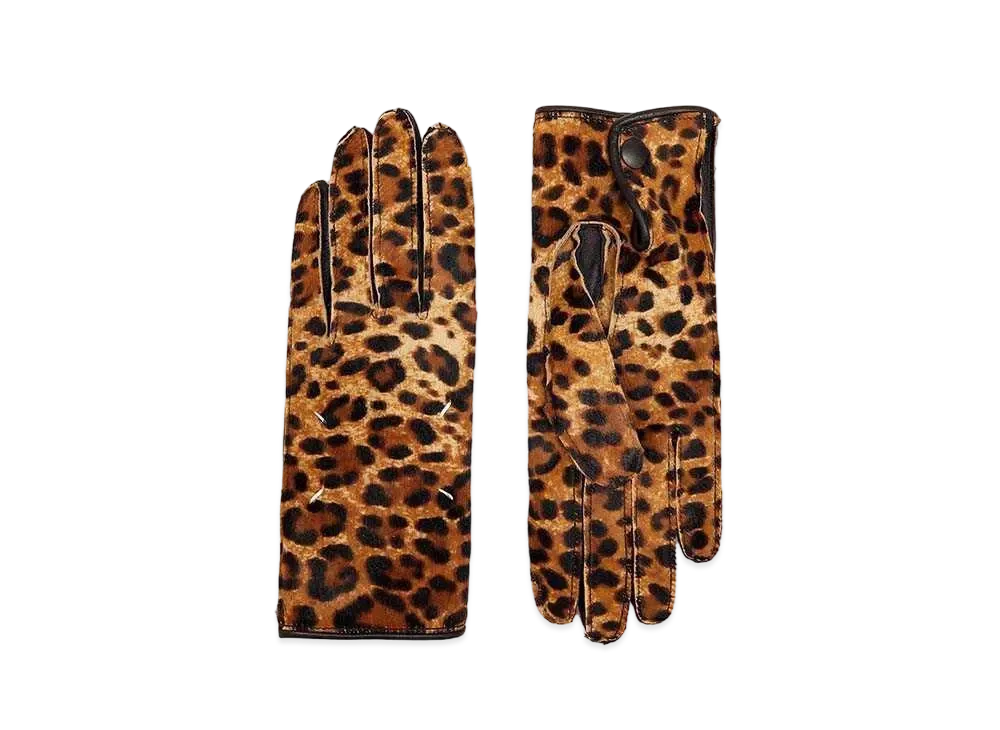 Maison Margiela Faux Pony Hair Gloves "Brown"