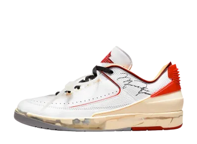 Off-White × Nike Air Jordan 2 Low "White and Varsity Red"