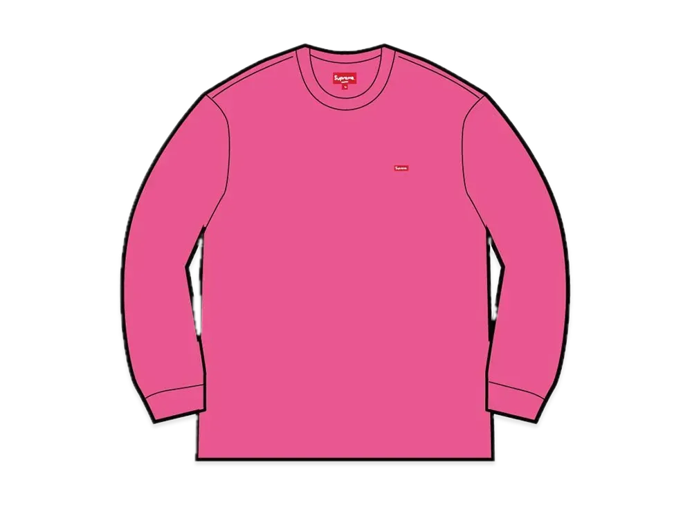 Supreme Small Box L/S Tee "Light Pink"(21FW)