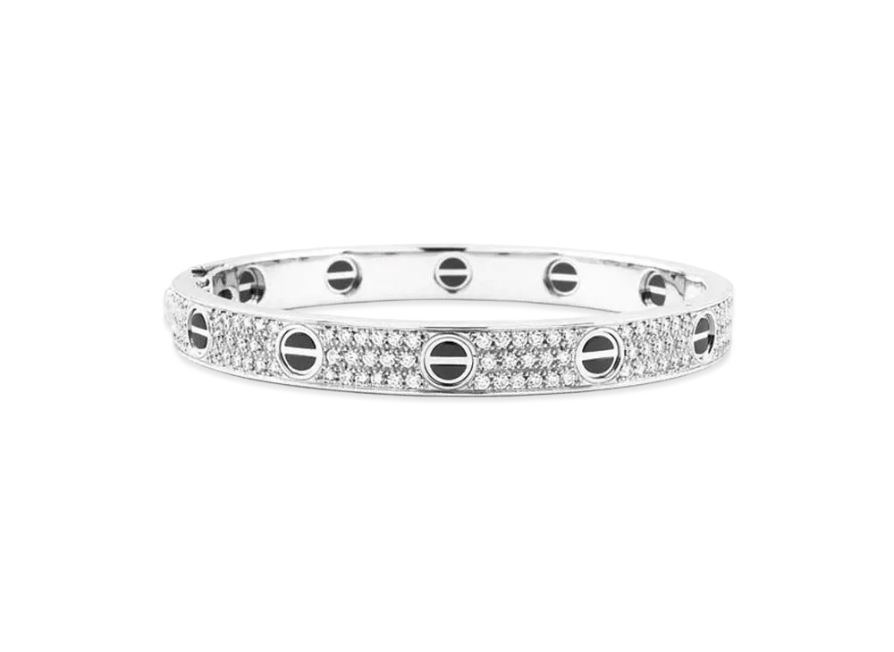 Cartier Love Bracelet, Diamond-Paved, Cerami "White Gold/Ceramic/Diamond"