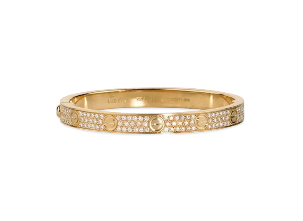Cartier Love Bracelet, Diamond-Pave "Yellow Gold/Diamond"