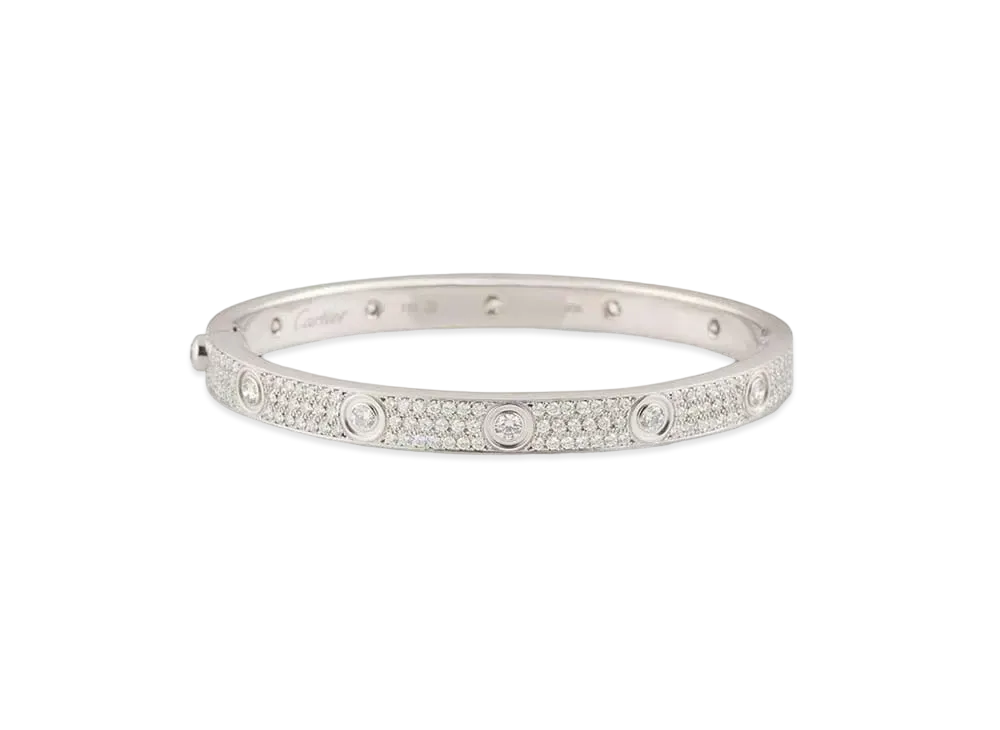 Cartier Love Bracelet, Diamond-Pave "White Gold/Diamond"