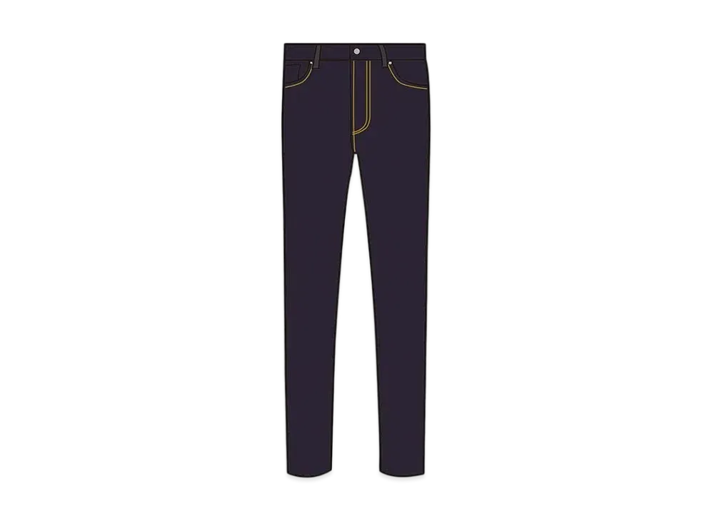 Dior x Sacai Slim Fit Jeans (New Regular) Low Cotton Denim "Indigo"