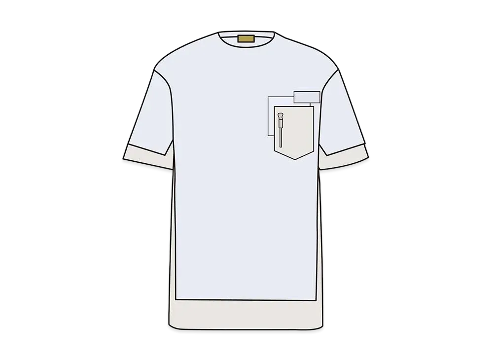 Dior x Sacai Over Size T-Shirt Cotton Jersey "White"