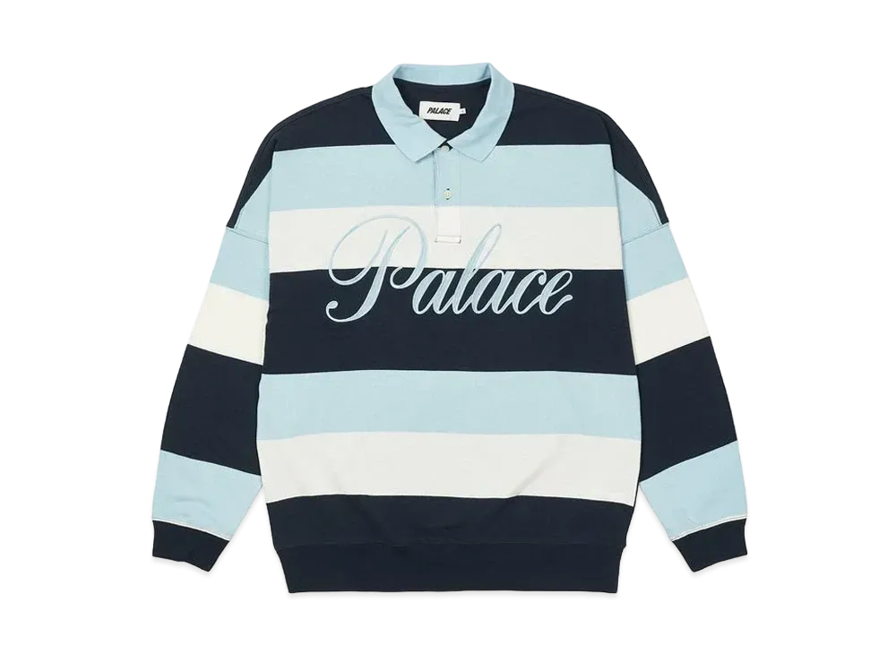 PALACE CLASSIC STRIPE DROP SHOULDER POLO "Blues"