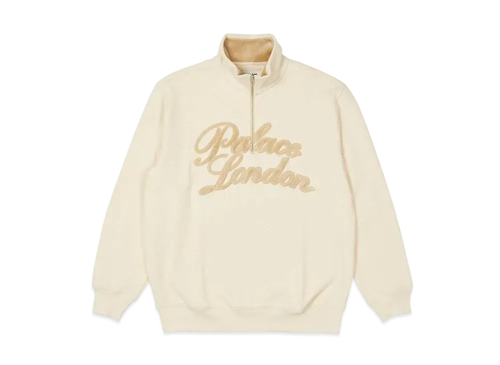 PALACE VELOUR 1/4 ZIP "Ecru"