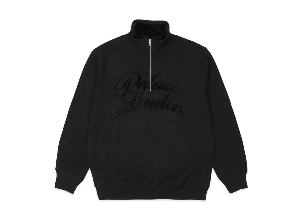 PALACE VELOUR 1/4 ZIP "Black"