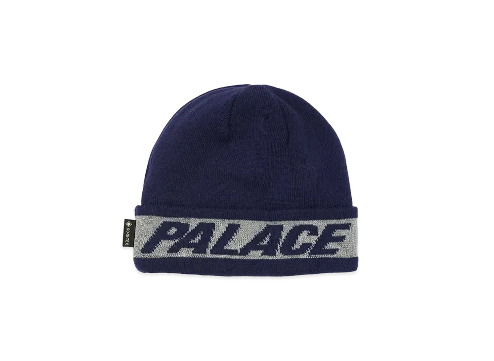 PALACE REFLECTIVE JACQUARD GORE-TEX BEANIE "Navy"