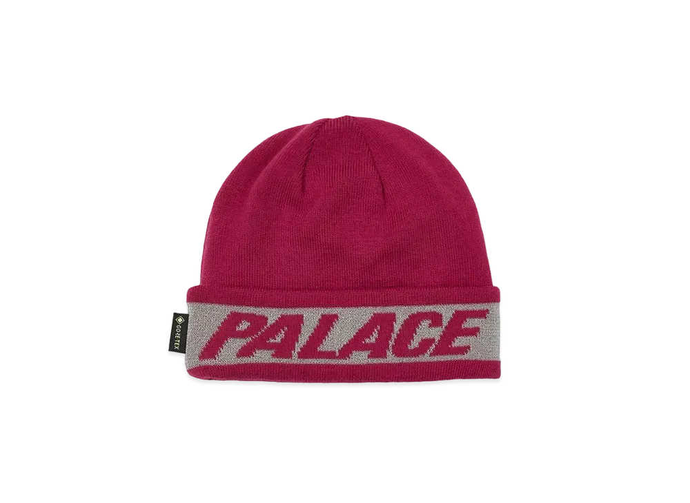 PALACE REFLECTIVE JACQUARD GORE-TEX BEANIE "Pink"