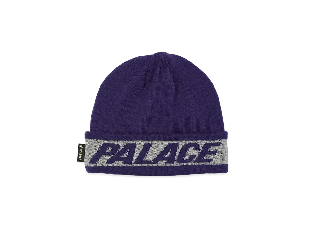 PALACE REFLECTIVE JACQUARD GORE-TEX BEANIE "Purple"