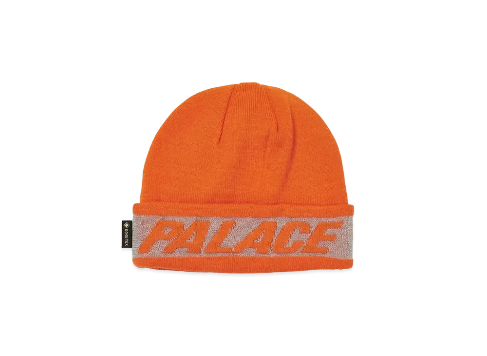 PALACE REFLECTIVE JACQUARD GORE-TEX BEANIE "Orange"