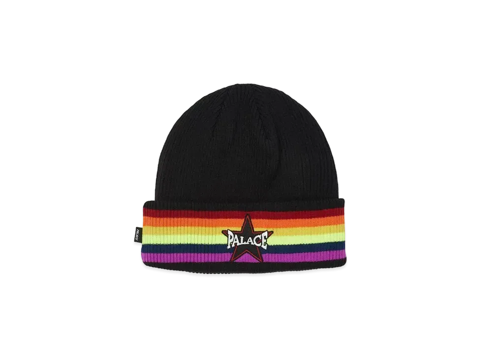 PALACE RAINBOW BEANIE "Black"