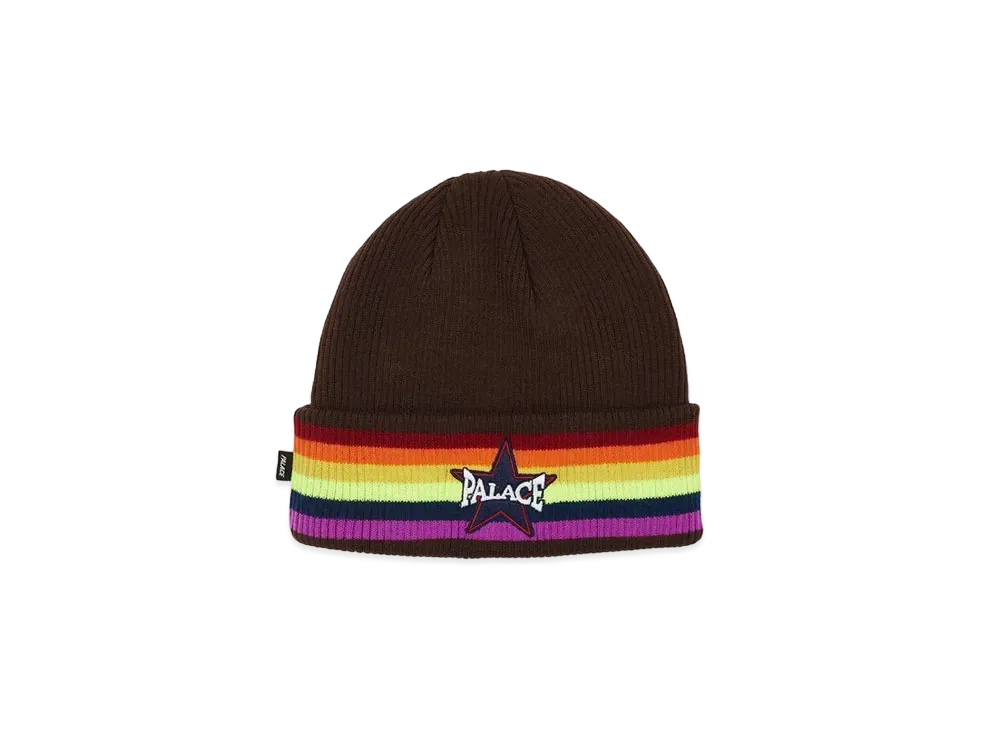 PALACE RAINBOW BEANIE "Brown"