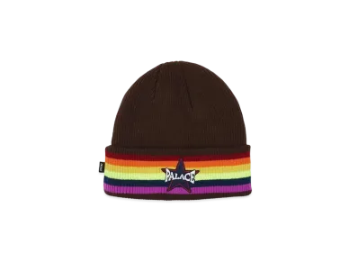 PALACE RAINBOW BEANIE "Brown"